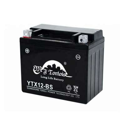 Factory wholesale 12v12ah MF motorcycle battery