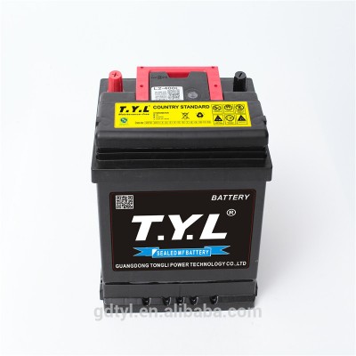 Hot sale and cheap price 12v60ah best car lead acid battery brand TYL in China