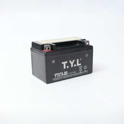 Hot selling 12v wet charged motorcycle battery 12v7ah wet charged mf motorcycle battery with CE certificate