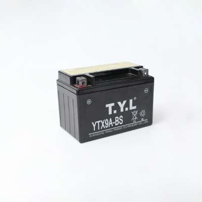 Brand new 12v 9ah ytx9l-bs motorcycle battery manufactured in China