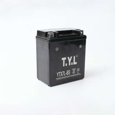 YTX7L-BS 12v7ah wet charged mf lead acid motorcycle battery for wholesale