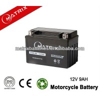 12v 9ah YTX9-BS maintenance dry charge free motor battery